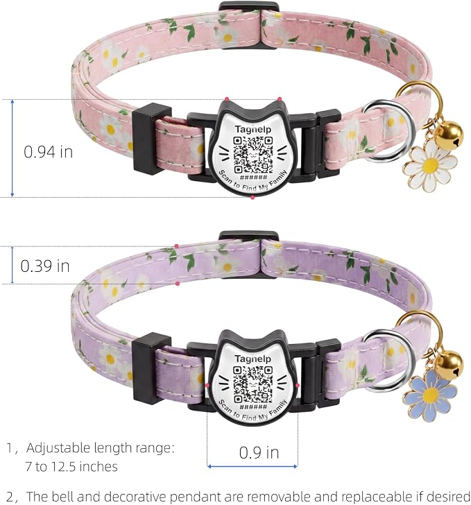 4 Pack-QR Code Cat Collar Breakaway Safe - Image 8