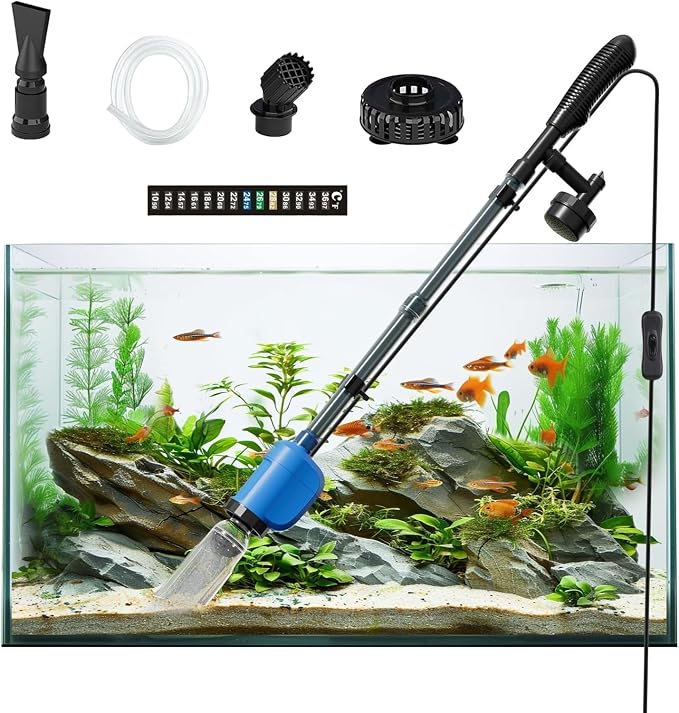 6-in-1 Electric Aquarium Gravel Cleaner, 530GPH Fish Tank Vacuum by Unknown