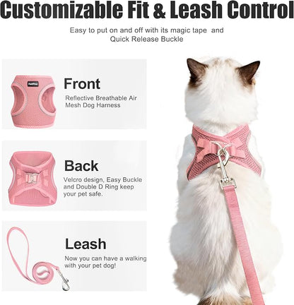 PetiFine Extra Small Step in Dog Harness and Leash Set, Cat Harness and Leash - Image 2