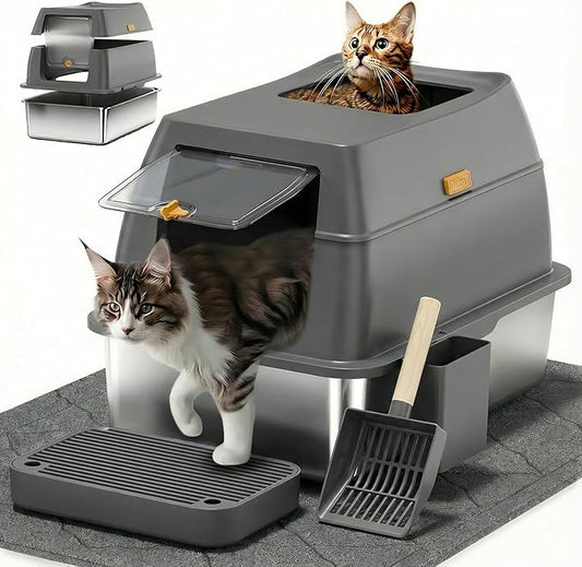 Stainless Steel Litter Box by Lovebegetslove