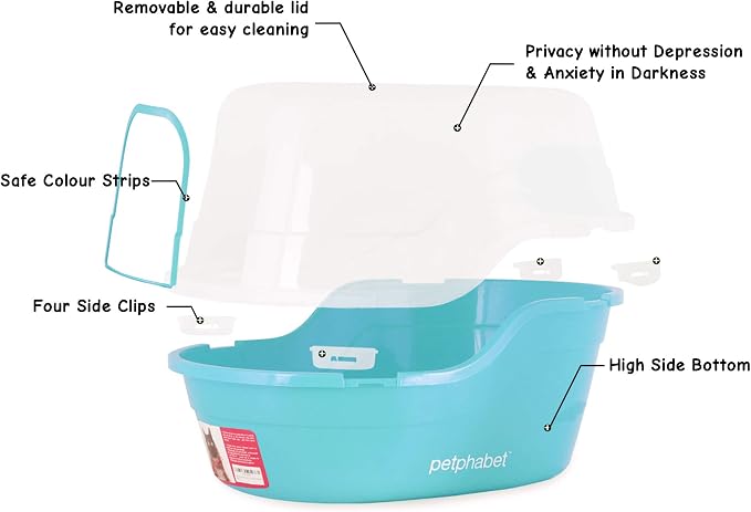 Petphabet Jumbo Hooded Cat Litter Box, Extra Large - Image 3