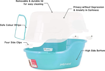 Petphabet Jumbo Hooded Cat Litter Box, Extra Large - Image 3