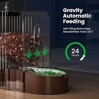 Gardner Pet Gravity Automatic 2-in-1 Pet Feeder, 0.8 Gallons*2 Cat Feeder and - Image 3