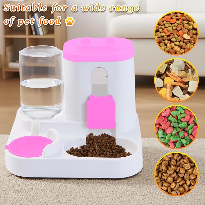 Gravity Cat Feeder and Water Dispenser, 2 in 1 Automatic Cat Feeder, 2 Pack - Image 6