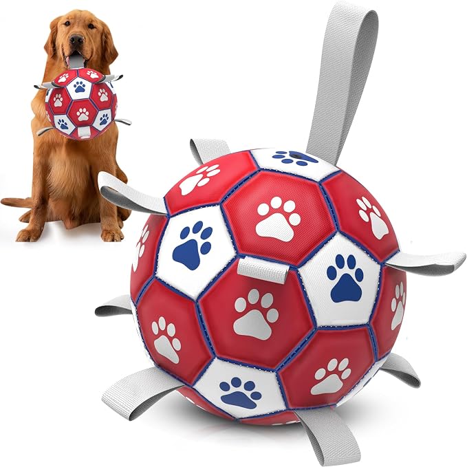 Diman Premium Large Dog Toys Dog Soccer Ball by KeepYourDogsHappy
