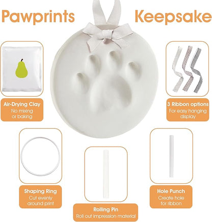 Pearhead Pet Paw Print Keepsake Ornament Kit, Memorial Clay Paw Impression - Image 5