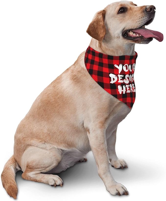 Custom Dog Bandana Add Your Text Photo Name Personalized Neckwear Bandanas Soft - Image 2