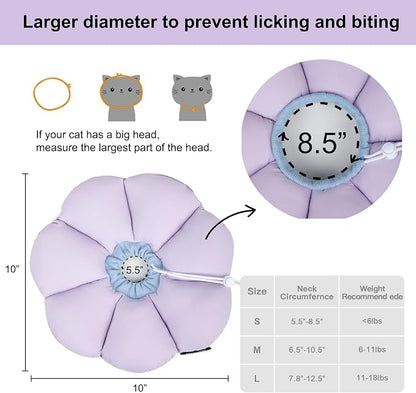 Cat Cone Collar, Cute Waterproof Cat Recovery Collar, Anti-Bite Lick Wound - Image 5