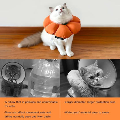 Cat Cone Collar, Cute Waterproof Recovery Collar, Anti-Bite Lick Wound Healing - Image 6