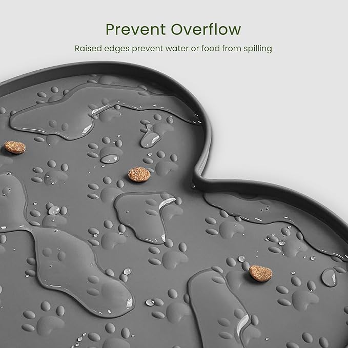 Dog Food Mat Anti-Slip Silicone Dog Bowl Mat Thicker Pet Placemat Waterproof - Image 5