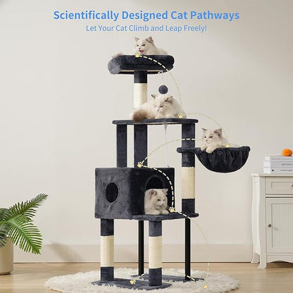 Heybly Cat Tree, 49.2 Inches Cat Tower - Image 2