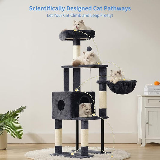 Heybly Cat Tree, 49.2 Inches Cat Tower - Image 2