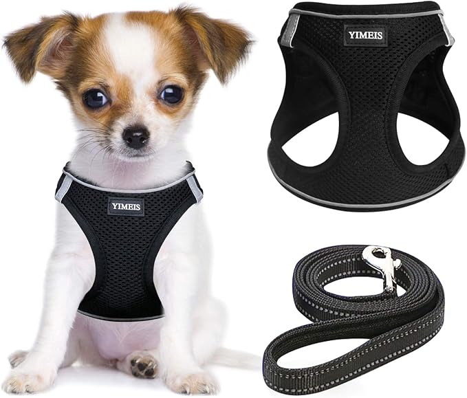 YIMEIS Dog Harness and Leash Set, No Pull Soft Mesh Pet Harness, Reflective by YIMEIS