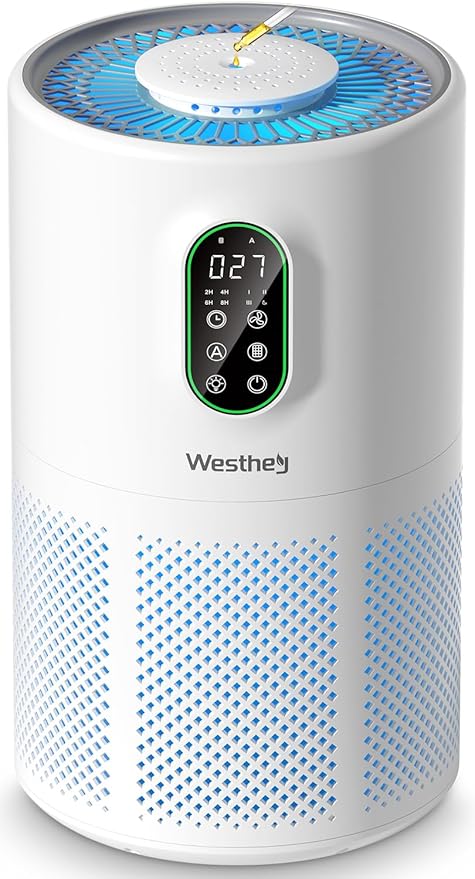 Air Purifiers for Home Large Room up to 1650 ft², WESTHEY H13 True HEPA Air by WESTHEY