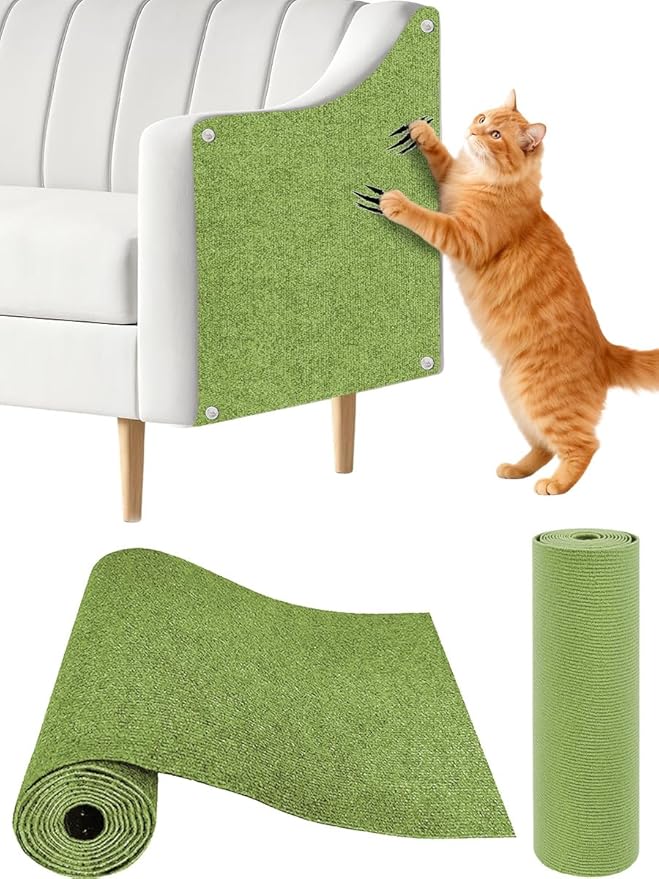 Cat Scratch Couch Furniture Protector, Adhesive Cat Scratch Pad Deterrent by SREBAY