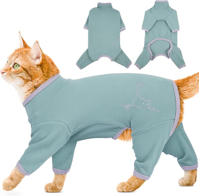 Cat Pajamas for Cats Only, Sticky Hair Cat Clothes, Sphynx Hairless Cats Sweater by ADNIKIA
