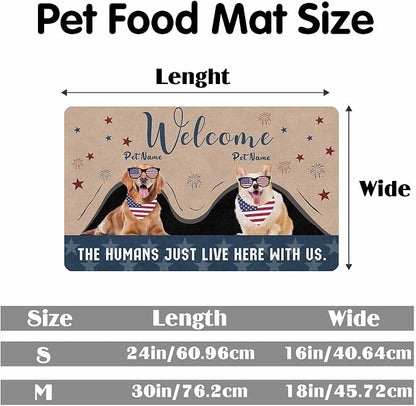 Personalized Dog Cat Mat with Name Photo Custom Placemat Feeding Mats - Image 2