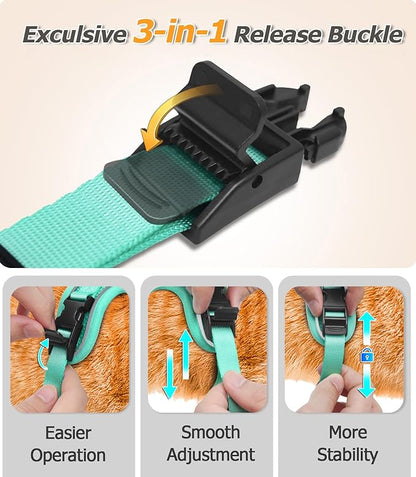 Halypet Cat Harness and Leash Set Escape Proof Adjustable Cat Leash Comfortable - Image 3