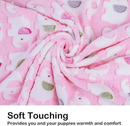 Dono 1 Pack 6 Dog Blankets, Soft Fluffy Fleece Pet Blanket Warm Sleep Mat Paw - Image 5