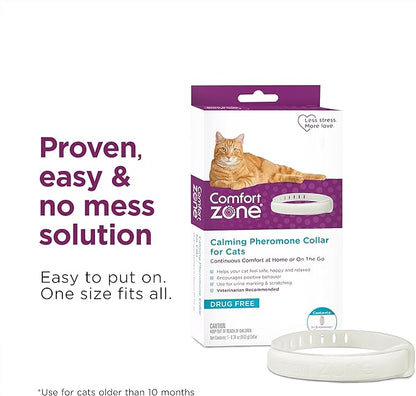 Comfort Zone Cat Calming Collar: 1 30-Day Calming Collar; Cat Pheromones Help - Image 6