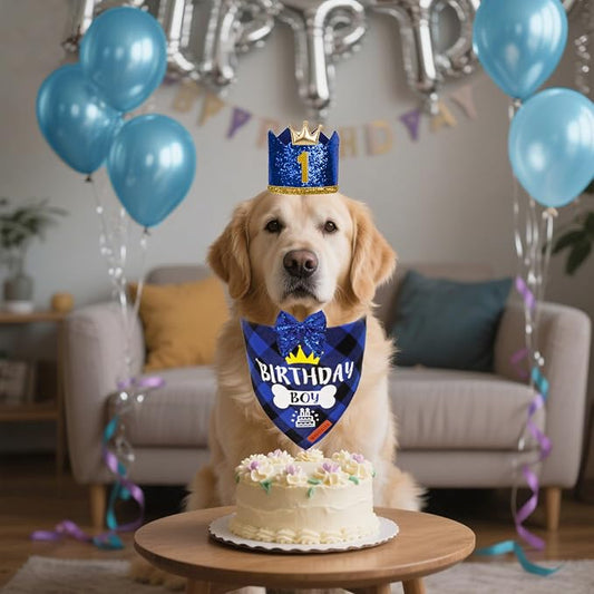 ADOGGYGO Dog Birthday Hat Bandana - Image 2