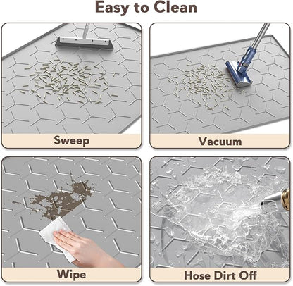 Cat Mat for Litter Box, Large 34" X 22" Cat Litter Mat, Waterproof Silicone Pad - Image 5
