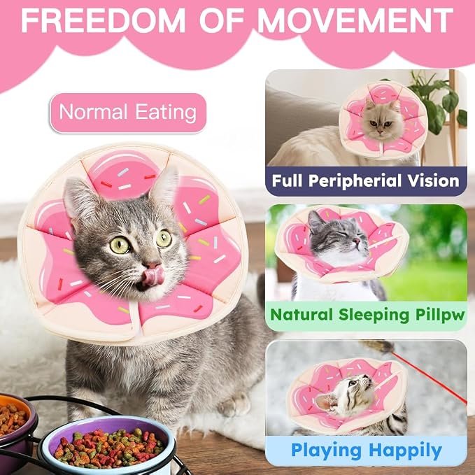 Cat Cone Collar Soft, Waterproof Cat Recovery Collar After Surgery, Adjustable - Image 4