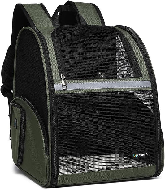 Cat Backpack Carrier for Small Dogs and Medium cat Puppy Kitten Bunny Pet by FERMAO