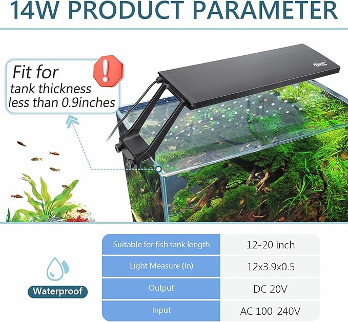 hygger Clip On 24/7 Lighting Aquarium LED Light, Sunrise-Daylight-Moonlight and - Image 5