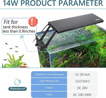 hygger Clip On 24/7 Lighting Aquarium LED Light, Sunrise-Daylight-Moonlight and - Image 5