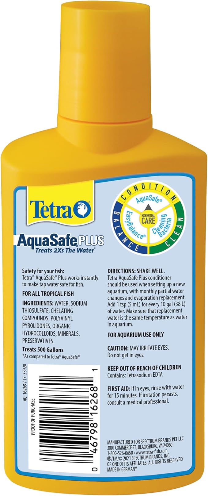 Tetra AquaSafe Plus, 8.45 Ounces, aquarium Water Conditioner And Dechlorinator - Image 2