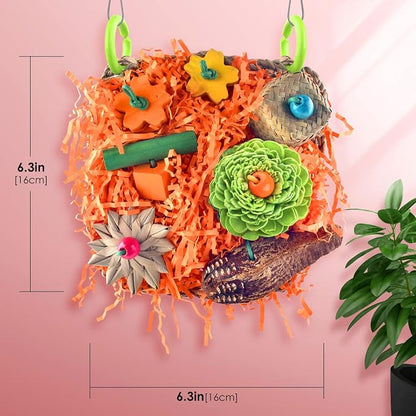 KATUMO Bird Toys, Conure Grass Mat Shredder Toys Parakeet Toys Parrot Foraging - Image 2