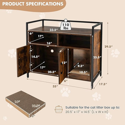 Giantex Cat Litter Box Enclosure - Image 5