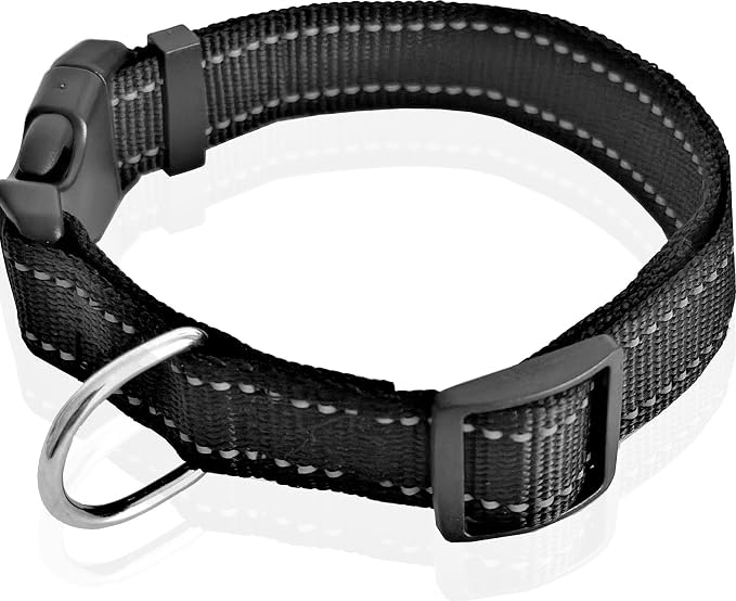 Adjustable Nylon Dog Collar, Reflective Collar 1 Inch 3/4 Inch 5/8 Inch Wide - Image 2