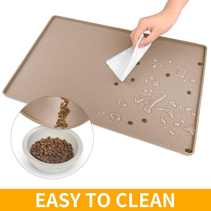 Ptlom Dog Food Mat Waterproof Pet Bowl Mats - Image 7