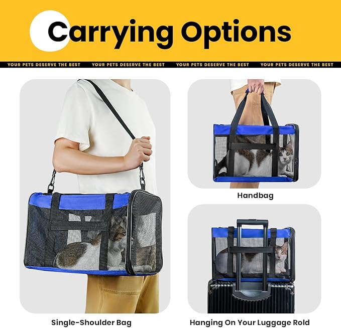 Cat Carrier Bag, Soft-Sided Pet Carriers - Image 8