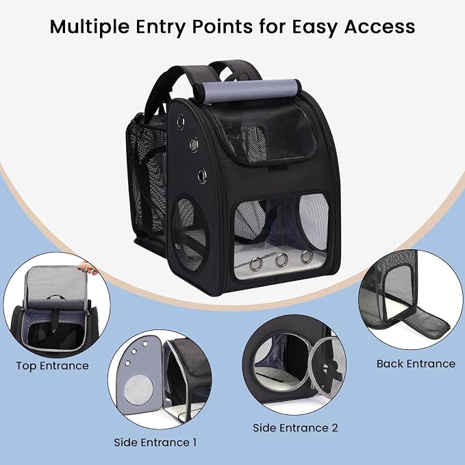 Cat Backpack Carrier, Expandable Pet Carrier Backpack - Image 4