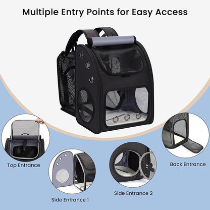 Cat Backpack Carrier, Expandable Pet Carrier Backpack - Image 4