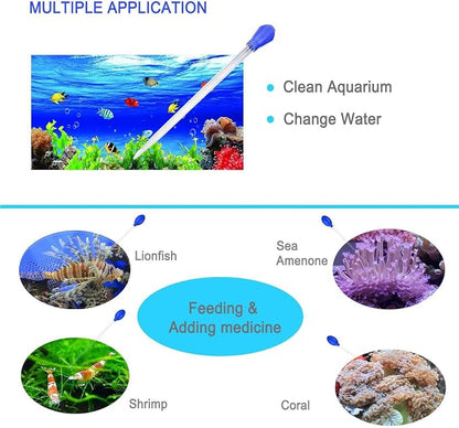 17.7inch Aquarium Siphon/Fish Feeder/Tank Cleaner/Coral Feeding Tube/Water - Image 5