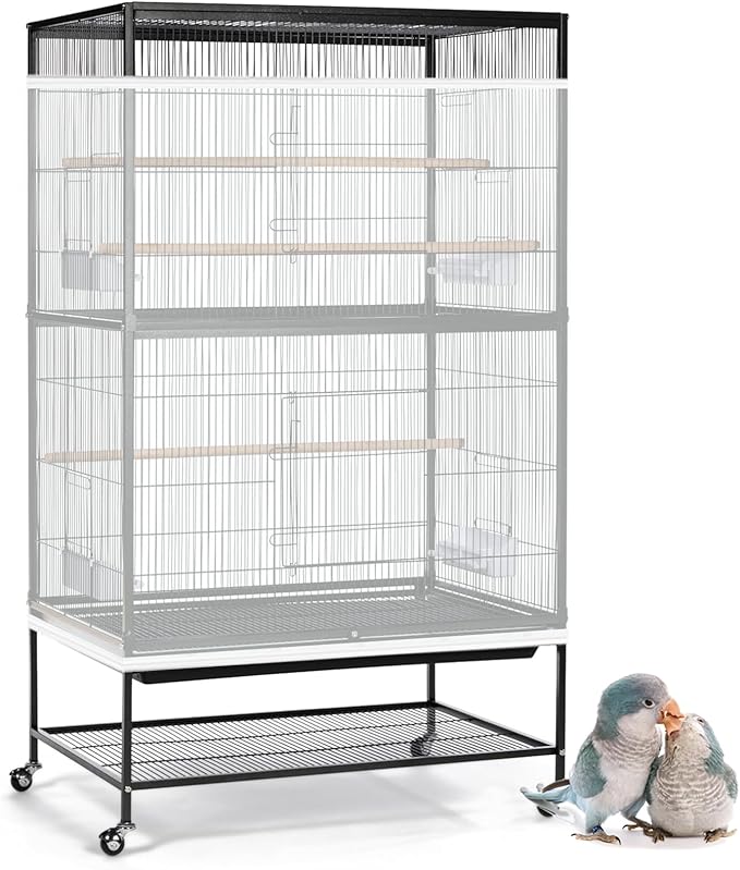 ASOCEA Large Bird Cage Seed Cather, Bird Cage Cover Adjustable Soft Airy Skirt by ASOCEA
