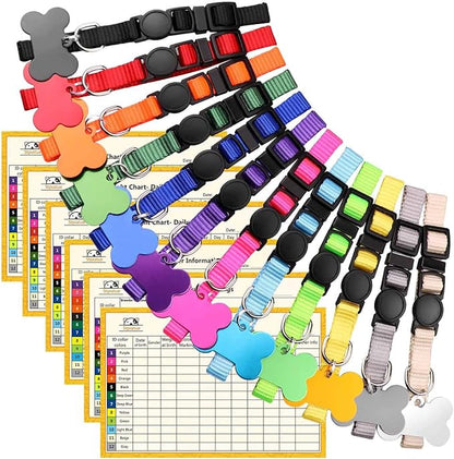 Upgraded Puppy Collars for Litter Puppy ID Collars Whelping Supplies Soft Nylon by Stpiatue