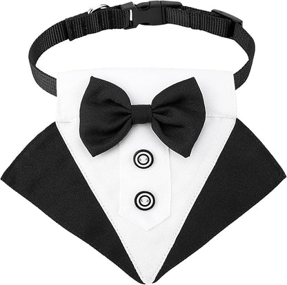 Segarty Formal Dog Tuxedo Bandana Dog Wedding Attire, Adjustable Collar by Segarty