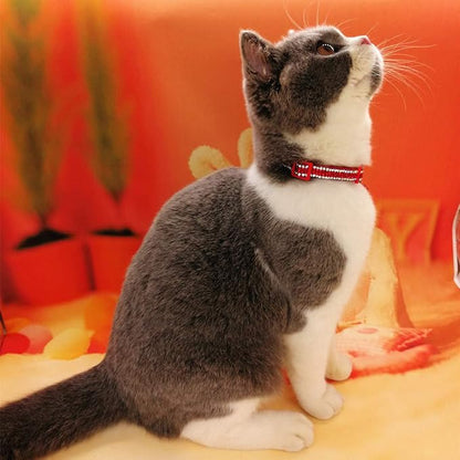 THAIN Basic Adjustable Cat Collar Bling Diamond Breakaway - Image 7