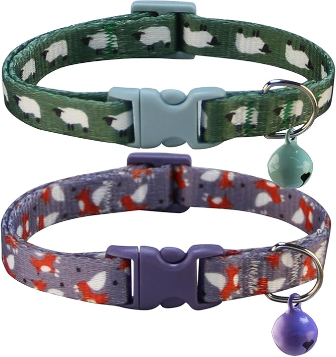 Yizepet Cat Collars, Breakaway Kitten Collar, Cute Kitty Collar in 2 Pack by Yizepet