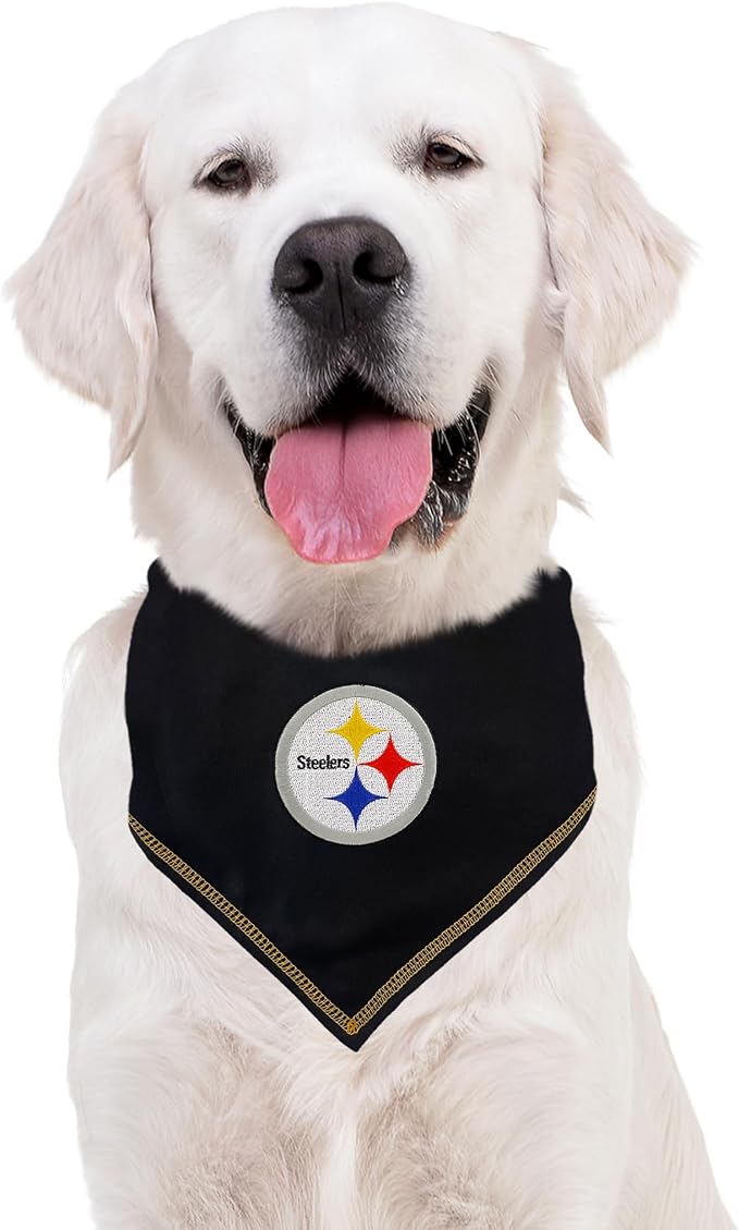 Pets First NFL Pittsburgh Steelers TIE Bandana, Small/Medium. Dog Bandana Scarf - Image 5