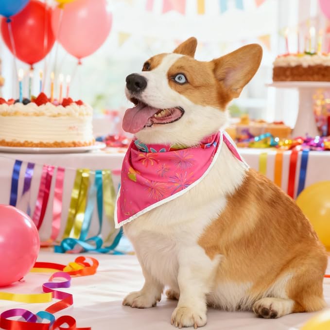 Birthday Dog Bandanas Girl, Cat Dogs Triangle Pet Scarves - Image 7