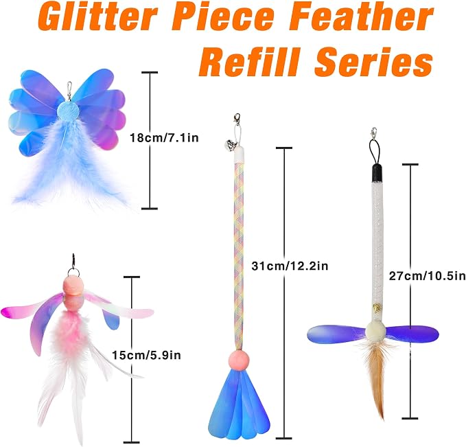 JXFUKAL Cat Feather Toy Refills - Image 6
