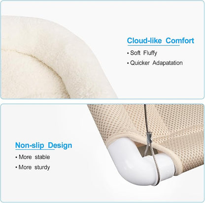 Fluffy Cat Window Bed for Indoor Cats – Strong Suction Cup Hammock - Image 3