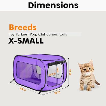 Beatrice Home Fashions Portable, Collapsible, Pop Up Kennel Travel Cat and Dog - Image 2