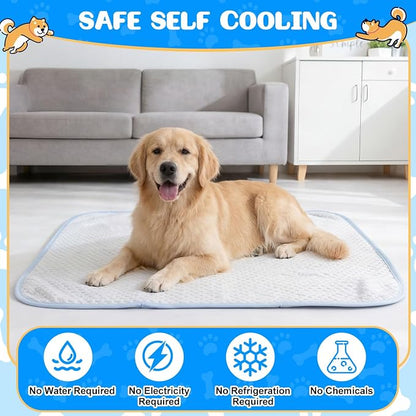 Chunful 4 Pack Pet Cooling Mat 26 x 20 Inches Cooling Pads - Image 7